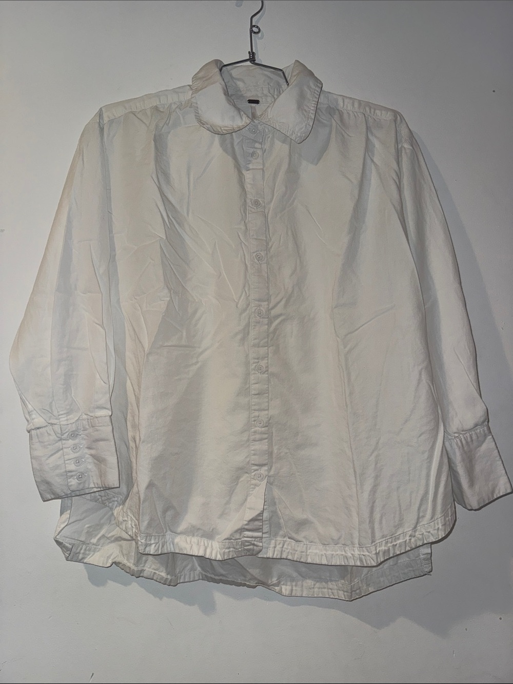Free people Classic White Button-Down Shirt office core